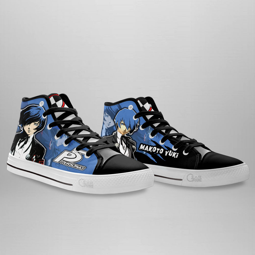 Persona Makoto Yuki Anime Custom High Top Shoes