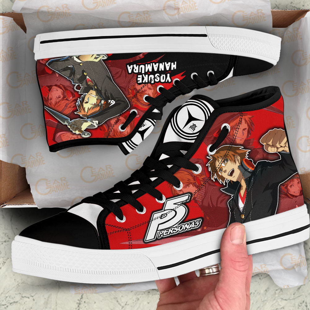 Persona Yosuke Hanamura Anime Custom High Top Shoes