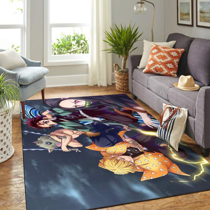 Personajes De Guardianes De La Noche Carpet Floor Area Rectangle Rug