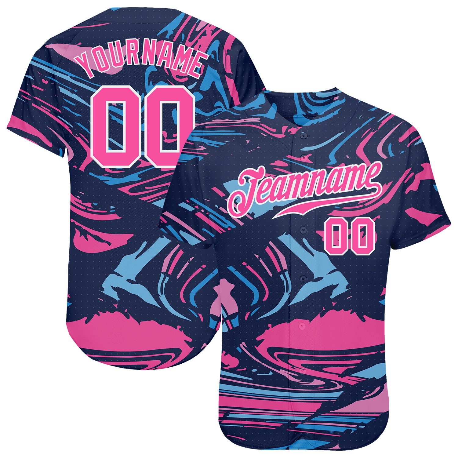 Custom 3D Pattern Design Sport Printed Baseball Jersey