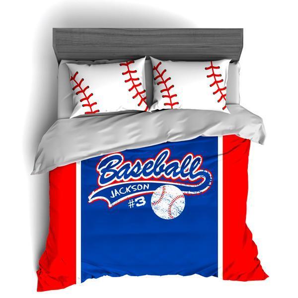 Personalized Baseball , Custom S For Baseball Themed Duvet Cover Bedding Set