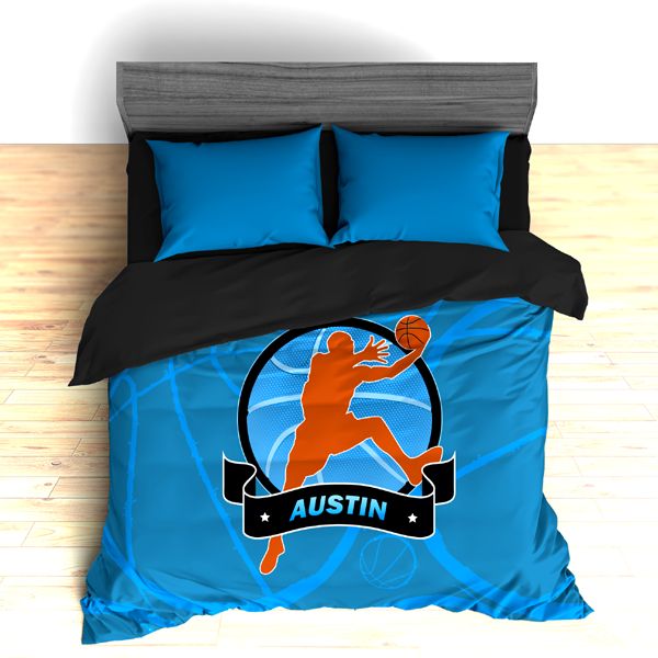Personalized Basketball Stripes Theme , S Duvet Cover Bedding Set