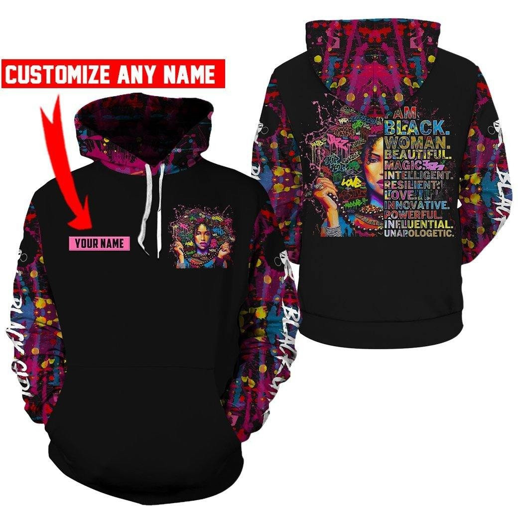 Personalized Black Beautiful Women Hoodie