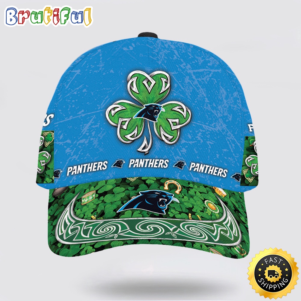 Personalized Carolina Panthers St Patrick Day All Over Print Baseball Cap