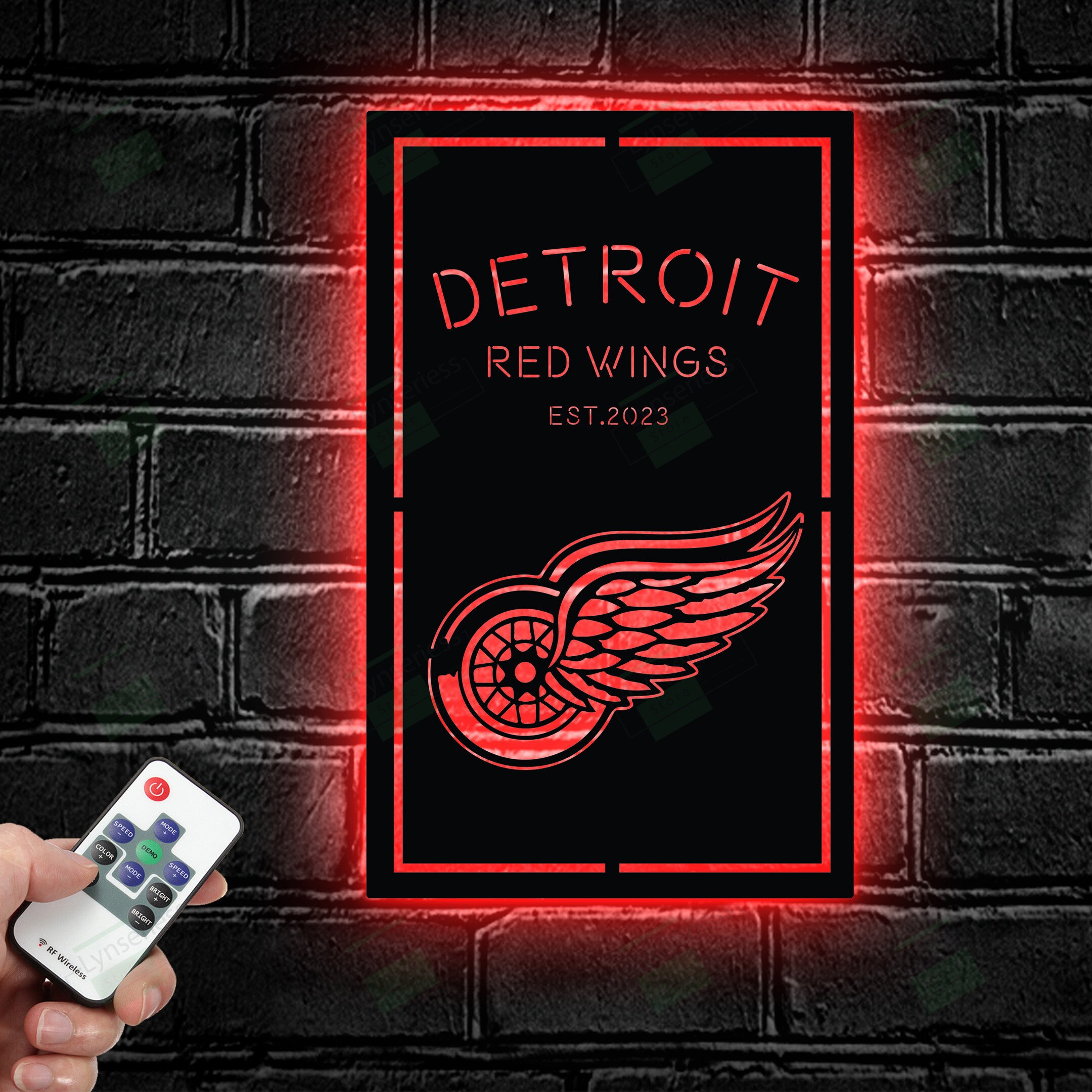 Personalized Detroit Red Wings Metal Sign – Led light sign