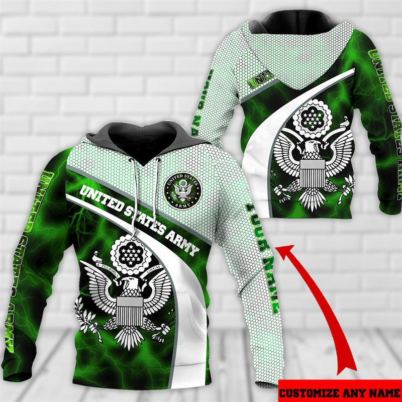 Personalized Green United States Army Hoodie