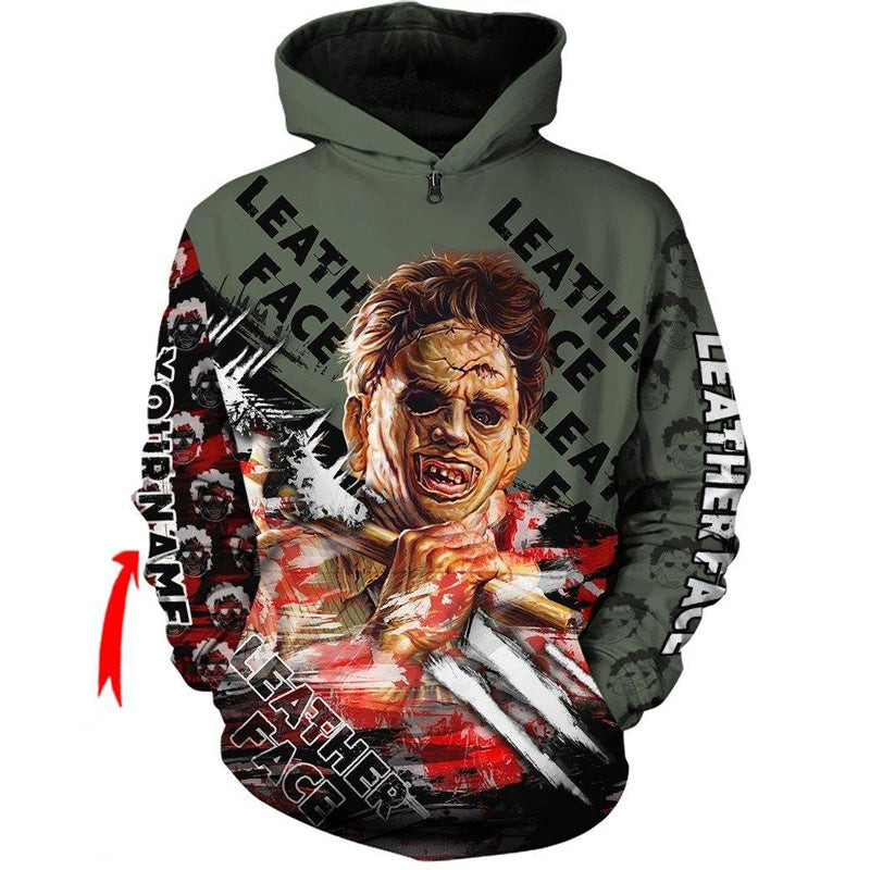 Personalized Leatherface Aop Hoodie