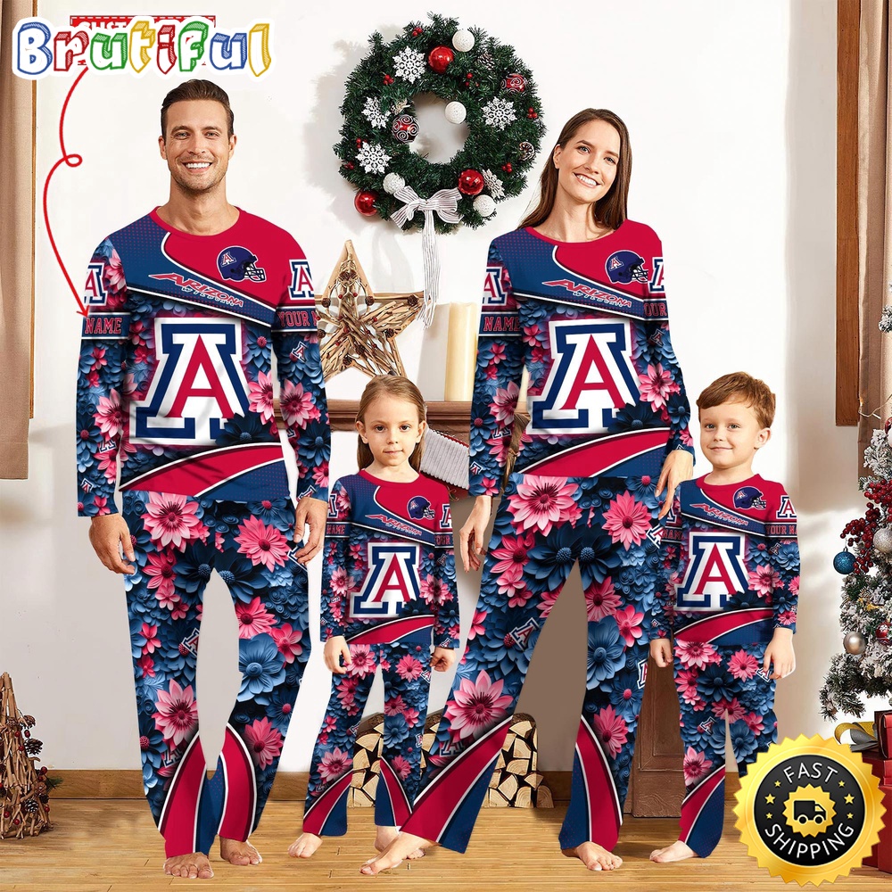 Personalized NCAA Arizona Wildcats Custom Pajamas For Family Custom Pajamas Sport Fans