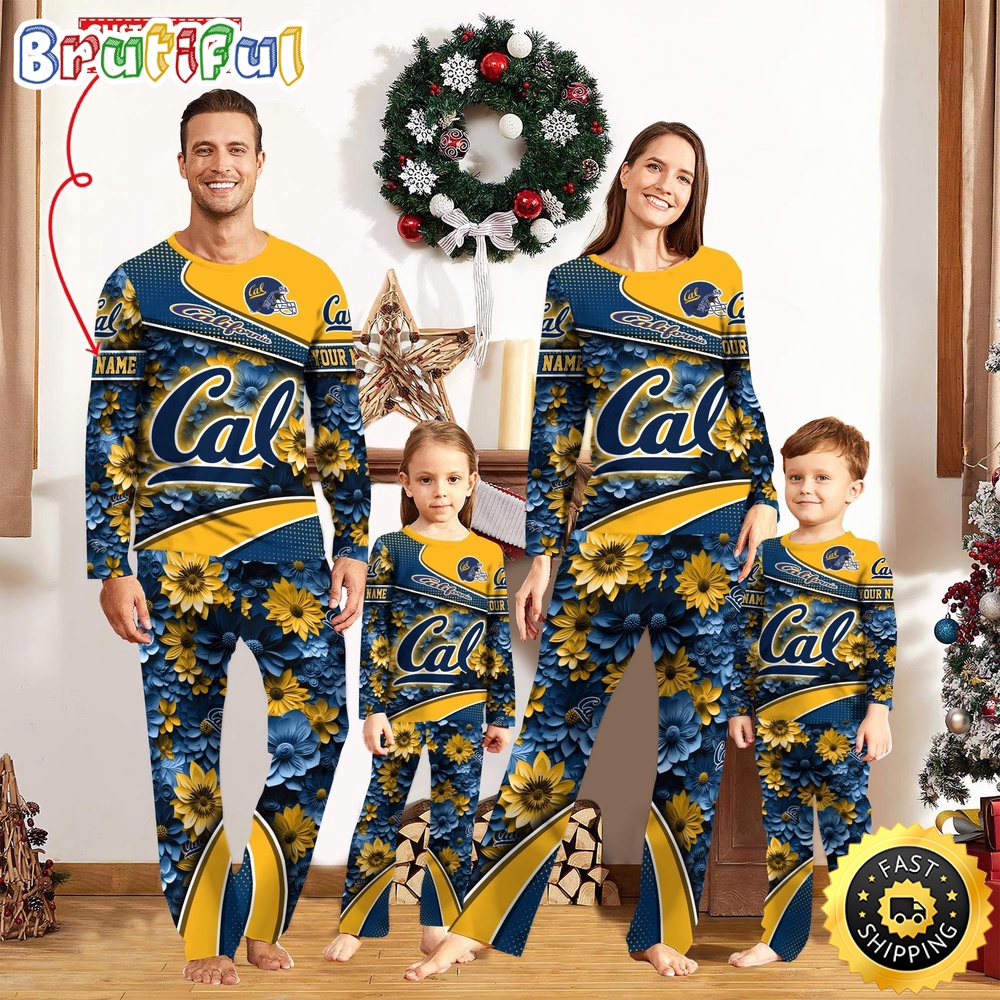 Personalized NCAA California Golden Bears Custom Pajamas For Family Custom Pajamas Sport Fans