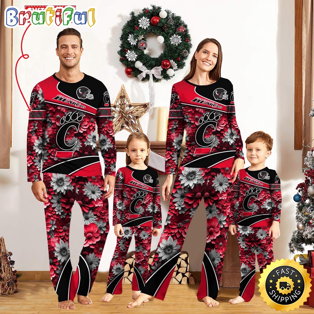 Personalized NCAA Cincinnati Bearcats Custom Pajamas For Family Custom Pajamas Sport Fans