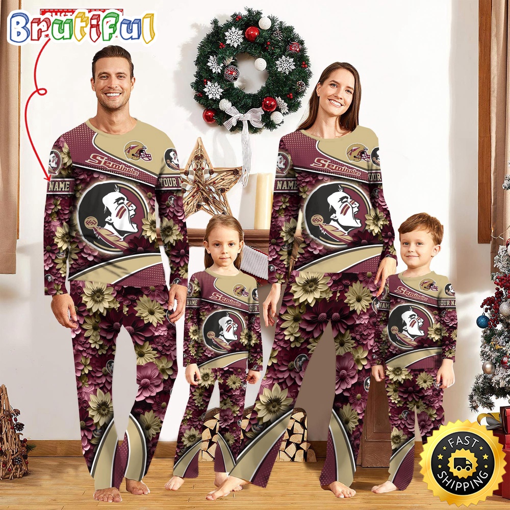 Personalized NCAA Florida State Seminoles Custom Pajamas For Family Custom Pajamas Sport Fans