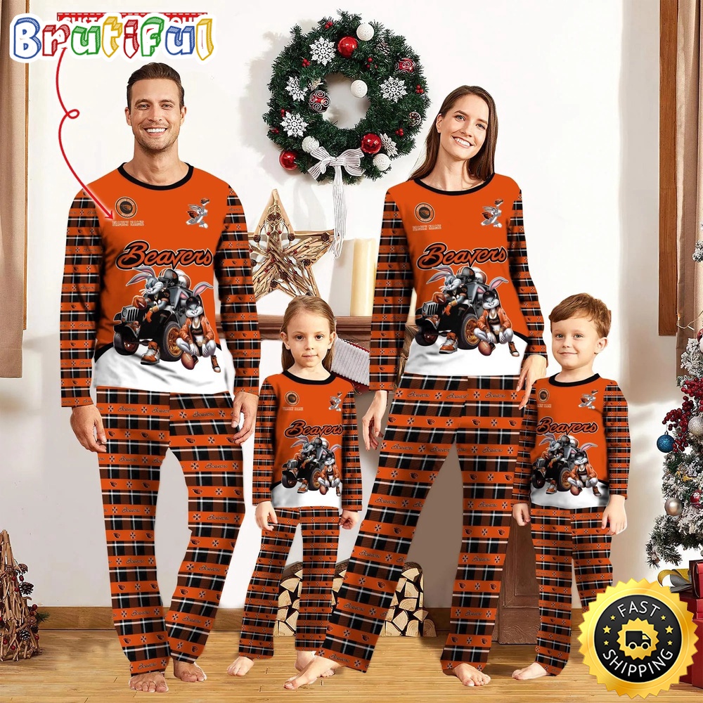 Personalized NCAA Oregon State Beavers Custom Pajamas For Family