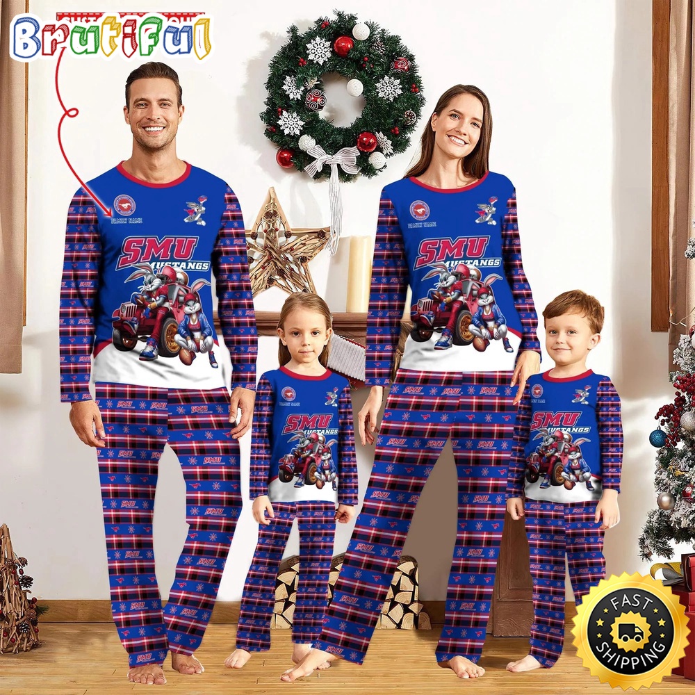 Personalized NCAA SMU Mustangs Custom Pajamas For Family