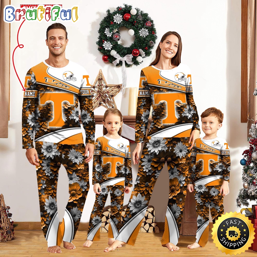 Personalized NCAA Tennessee Volunteers Custom Pajamas For Family Custom Pajamas Sport Fans