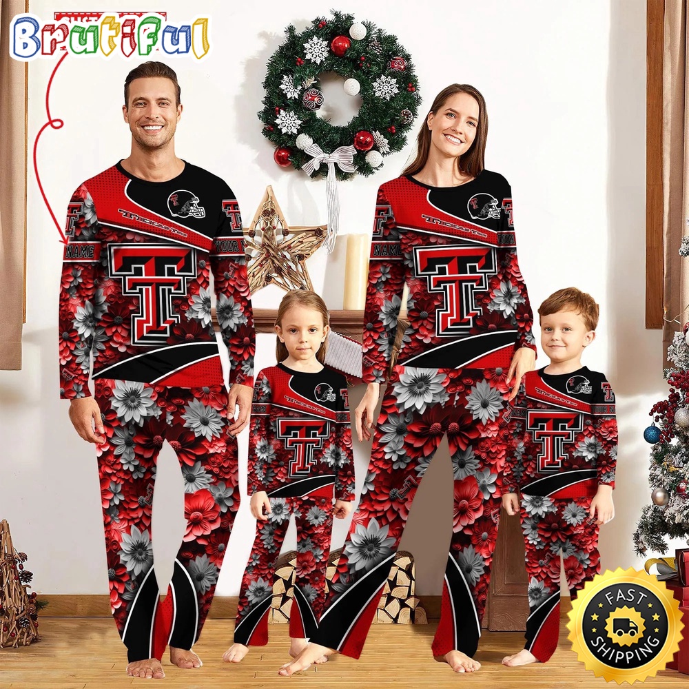 Personalized NCAA Texas Tech Red Raiders Custom Pajamas For Family Custom Pajamas Sport Fans