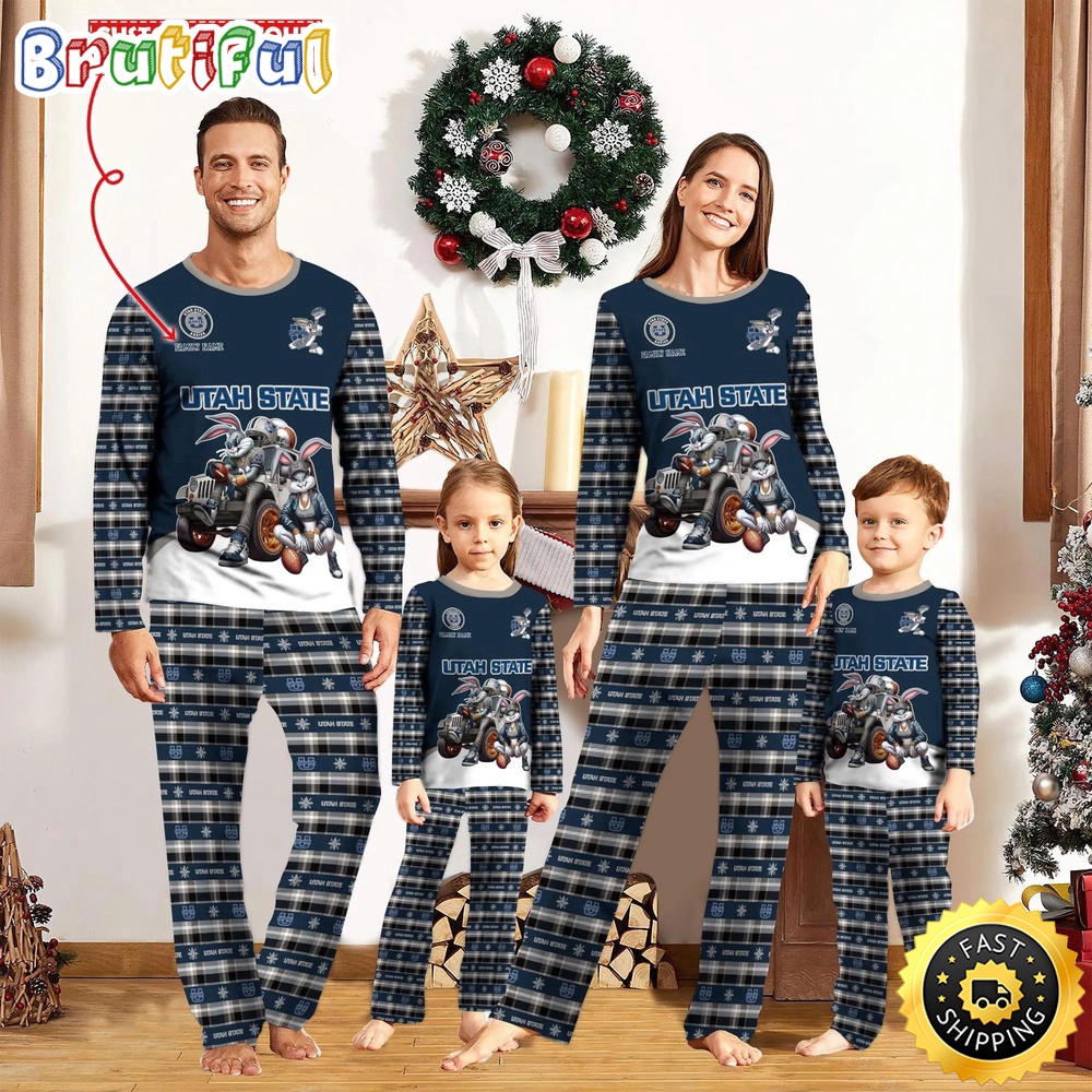 Personalized NCAA Utah State Aggies Custom Pajamas For Family
