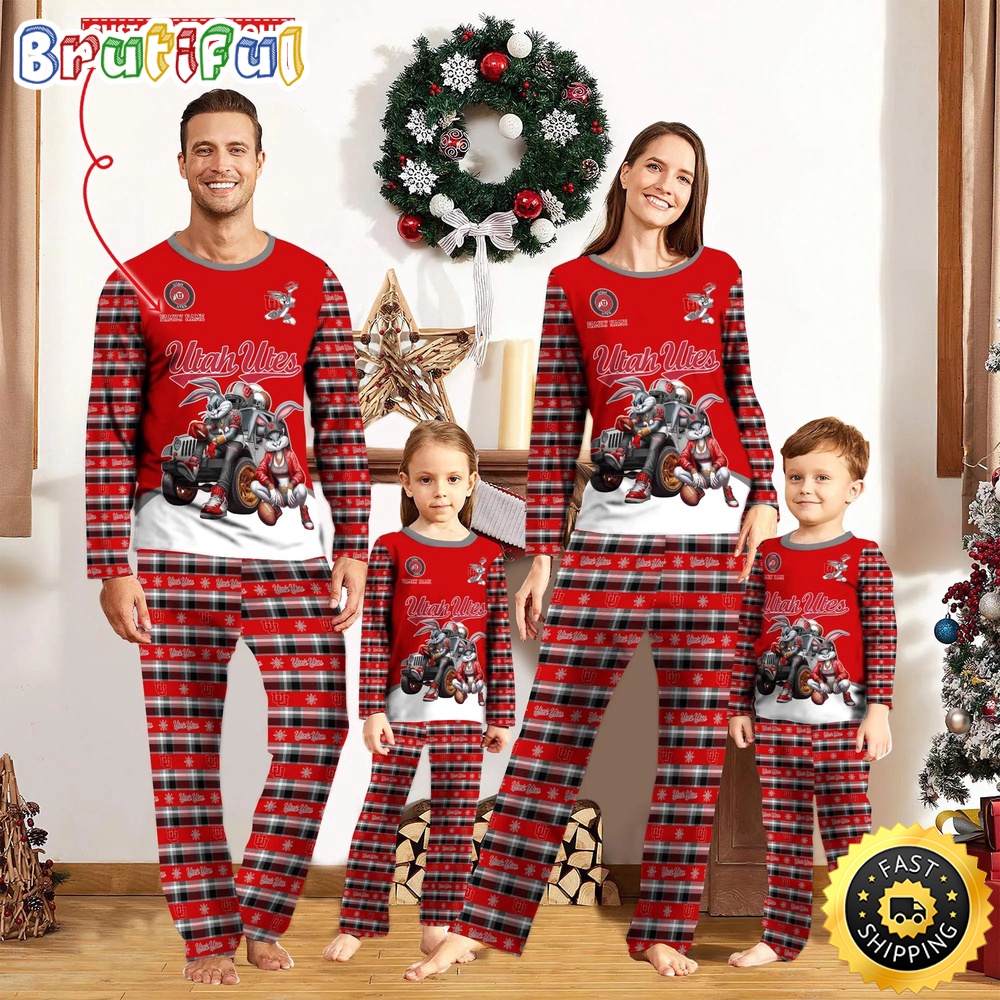 Personalized NCAA Utah Utes Custom Pajamas For Family