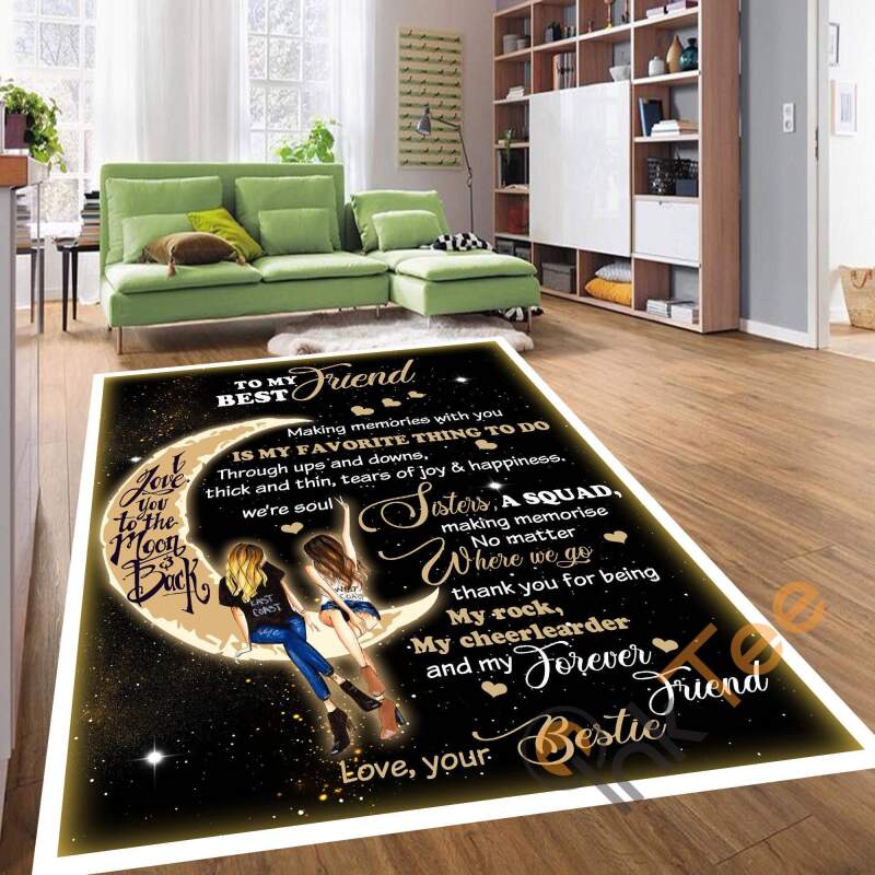 Personalized To My Best Friend Bestie For Any Room Living Bedroom Home Decor Rectangle Rug