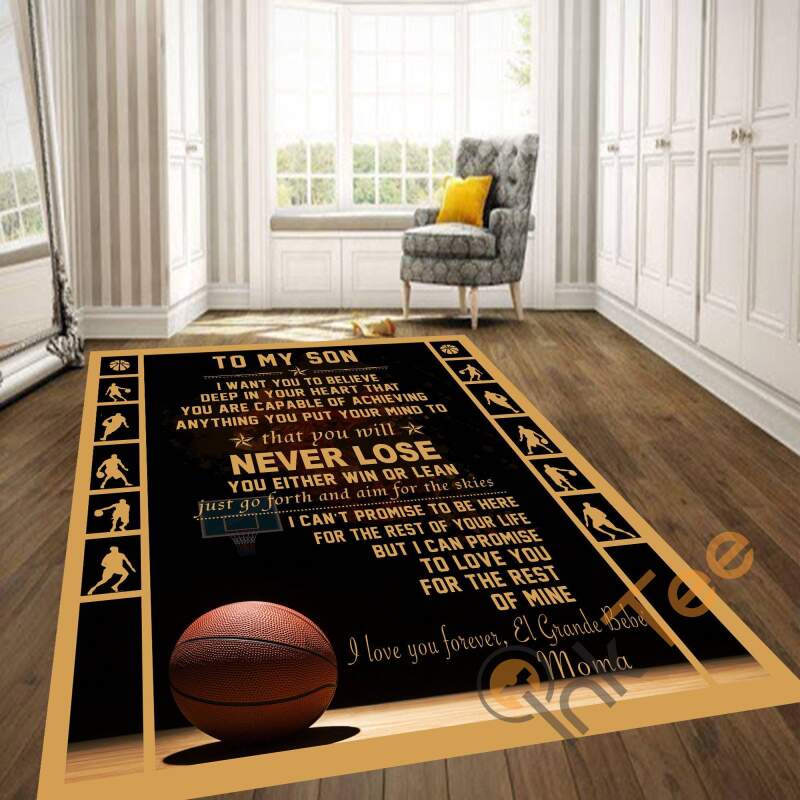 Personalized To My Son Mother And Kid For Kitchen Living Room Bedroom Rectangle Rug
