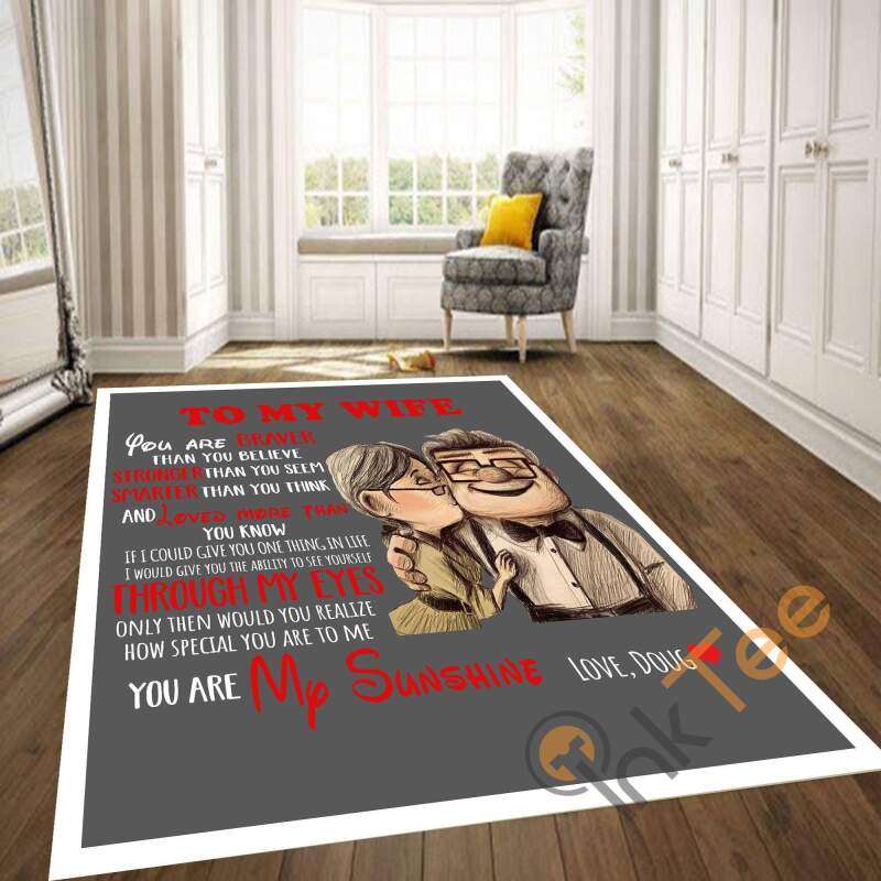 Personalized To My Wife You Are Sunshine Living Room Bedroom Decoration Rectangle Rug