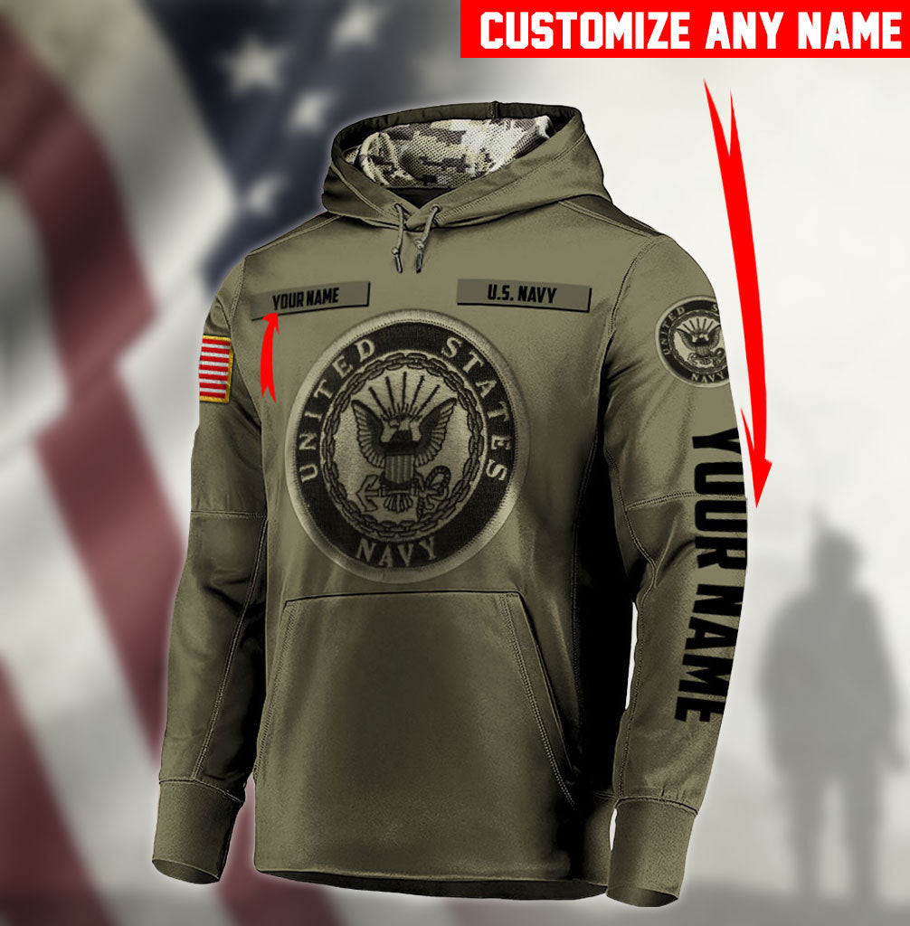 Personalized Vintage Us Navy Hoodie