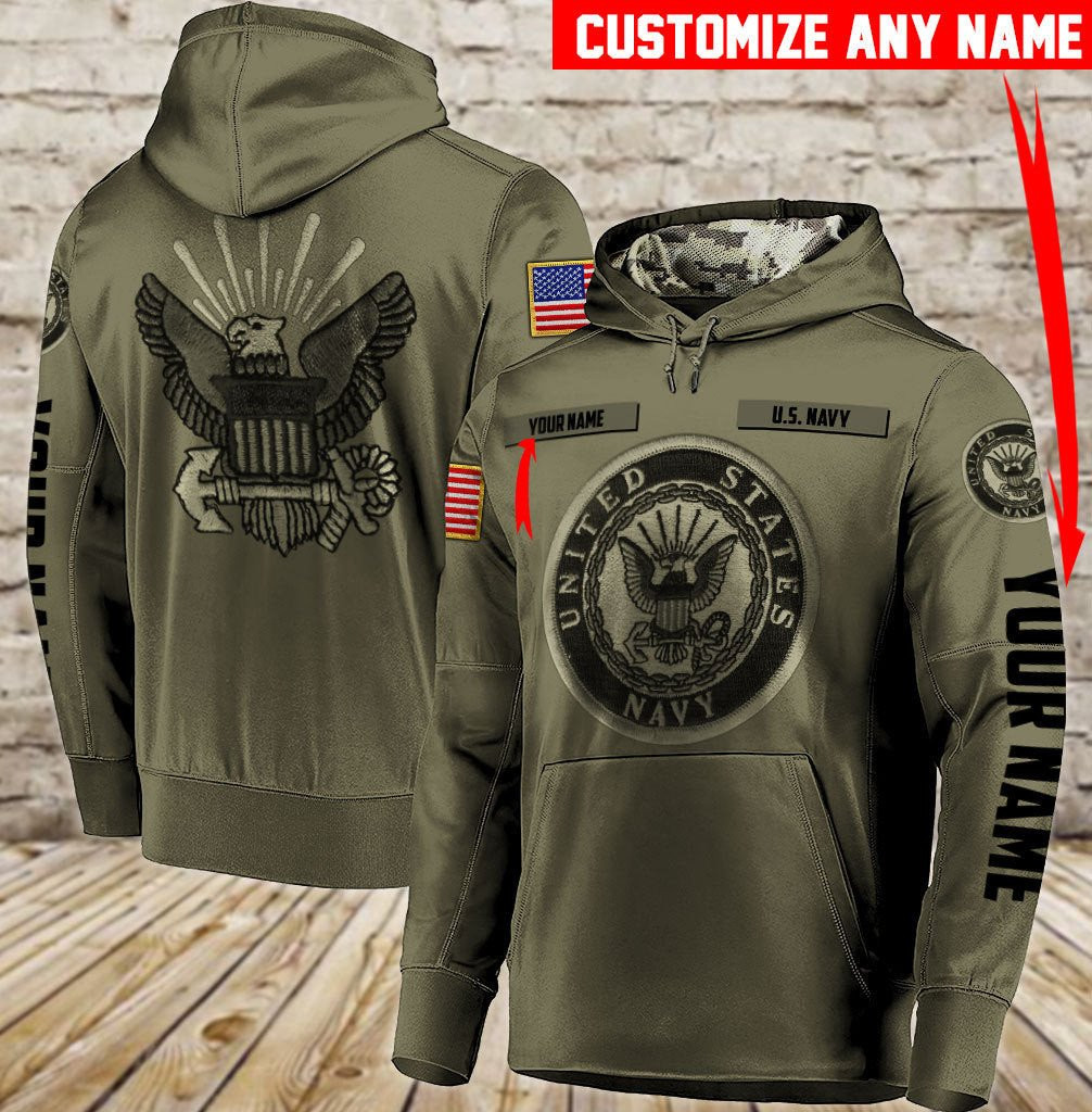 Personalized Vintage Us Navy Hoodie