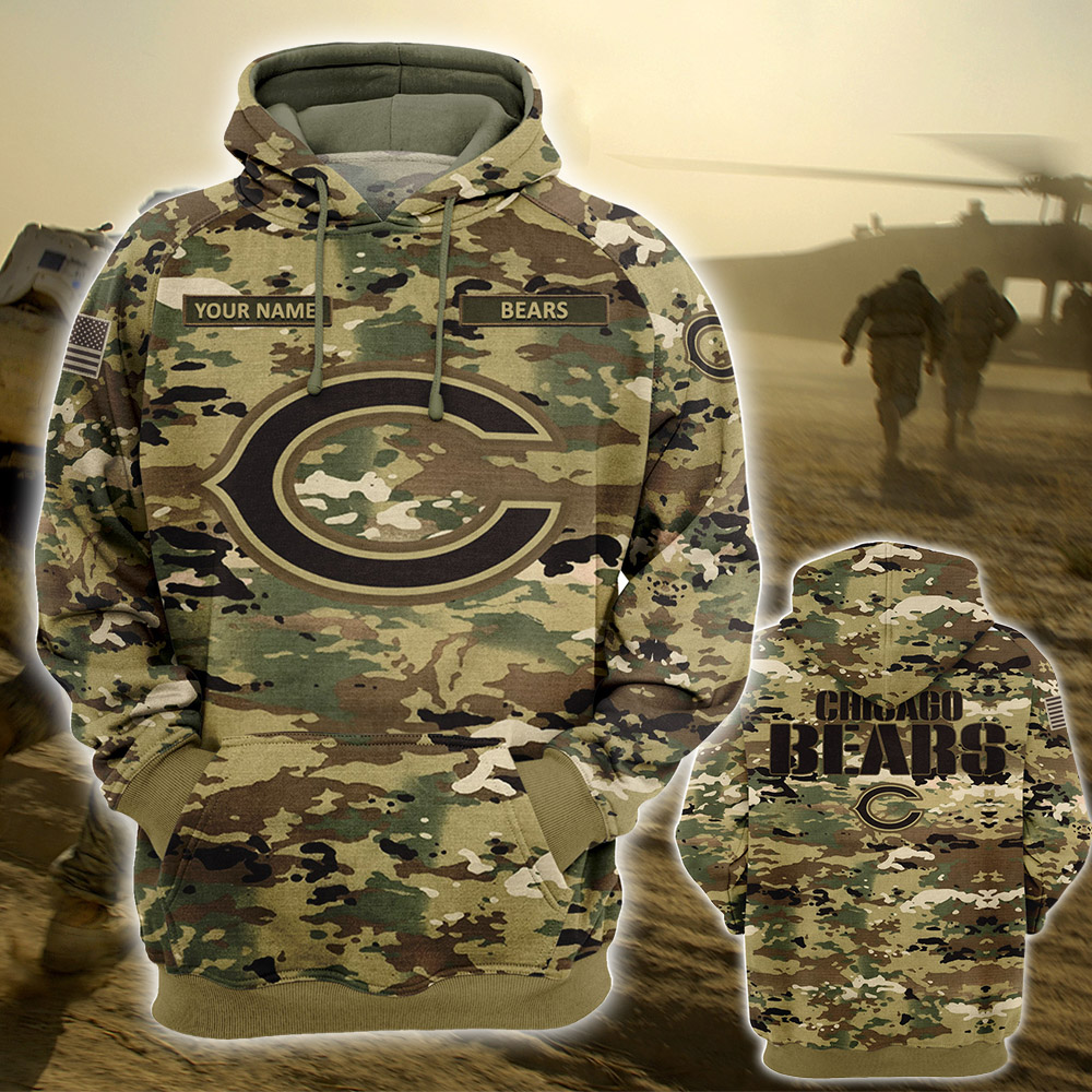 Personalized Your Name-NFL06-Chicago Bears – OCP Camouflage Hoodie