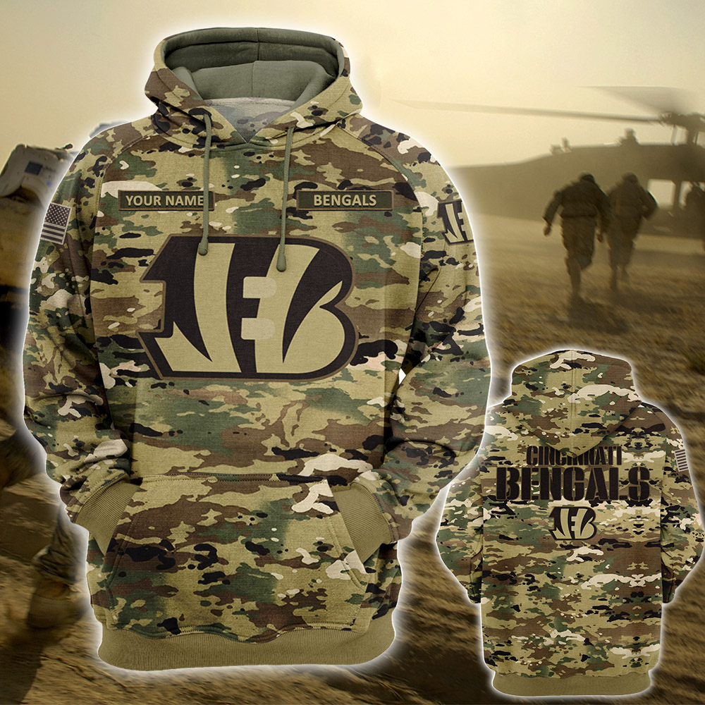 Personalized Your Name-NFL07-Cincinnati Bengals – OCP Camouflage Hoodie