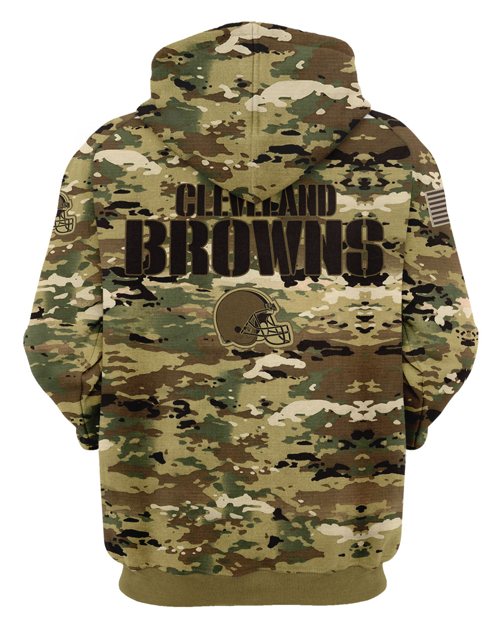 Personalized Your Name-NFL08-Cleveland Browns – OCP Camouflage Hoodie