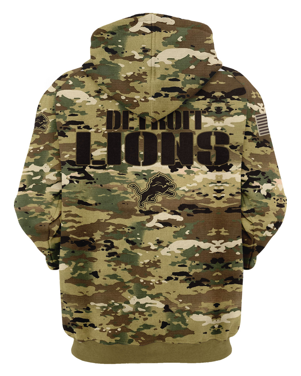 Personalized Your Name-NFL11-Detroit Lions – OCP Camouflage Hoodie
