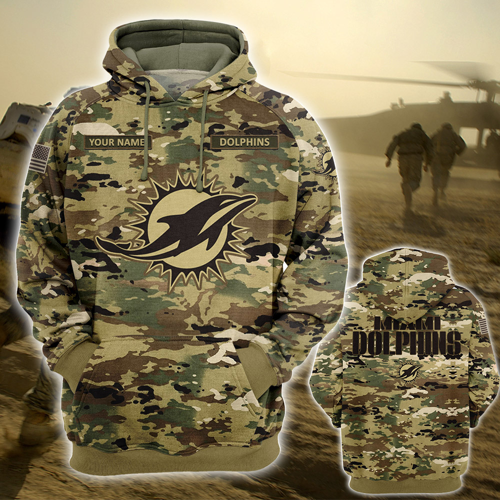 Personalized Your Name-NFL17-Miami Dolphins – OCP Camouflage Hoodie