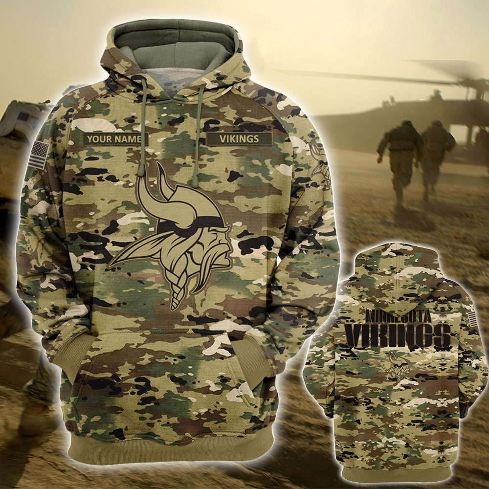 Personalized Your Name-NFL18-Minnesota Vikings – OCP Camouflage Hoodie