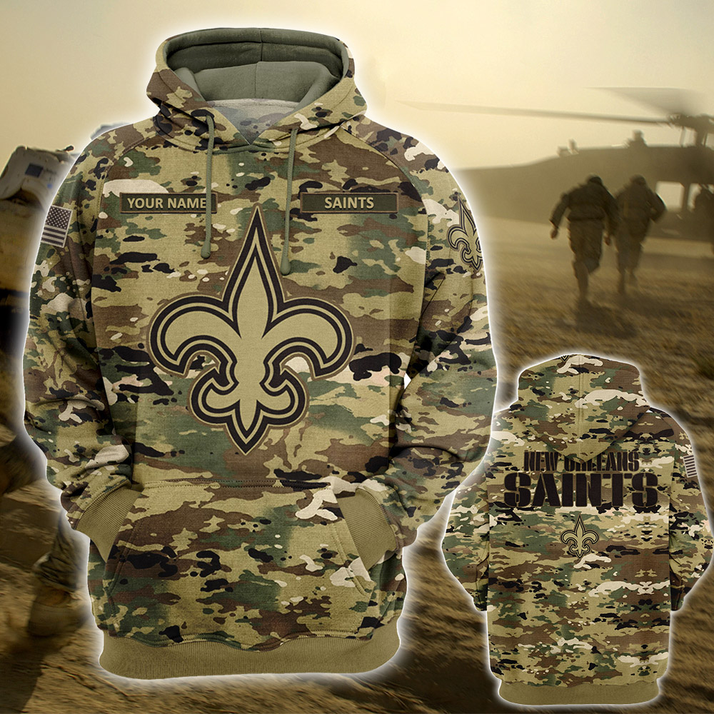 Personalized Your Name-NFL20-New Orleans Saints – OCP Camouflage Hoodie