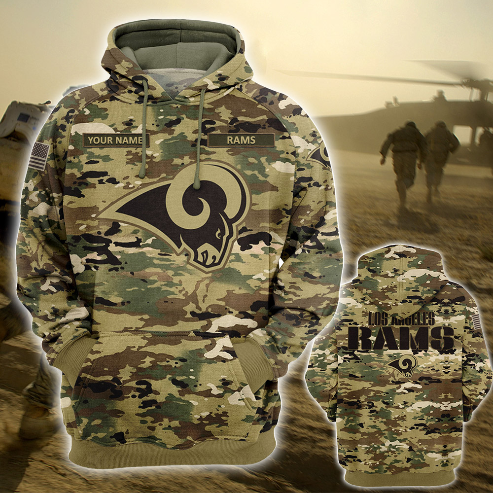 Personalized Your Name-NFL26-Los Angeles Rams – OCP Camouflage Hoodie