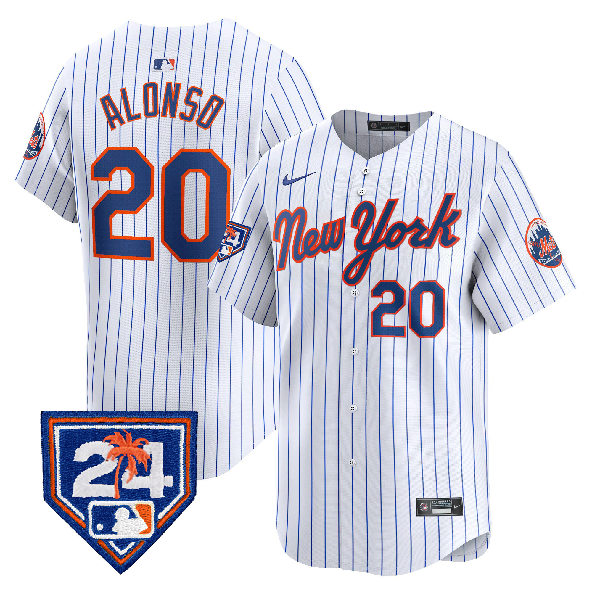 Pete Alonso Men's New York Mets 2024 Spring Training Vapor Premier Limited White Jersey - All Stitched