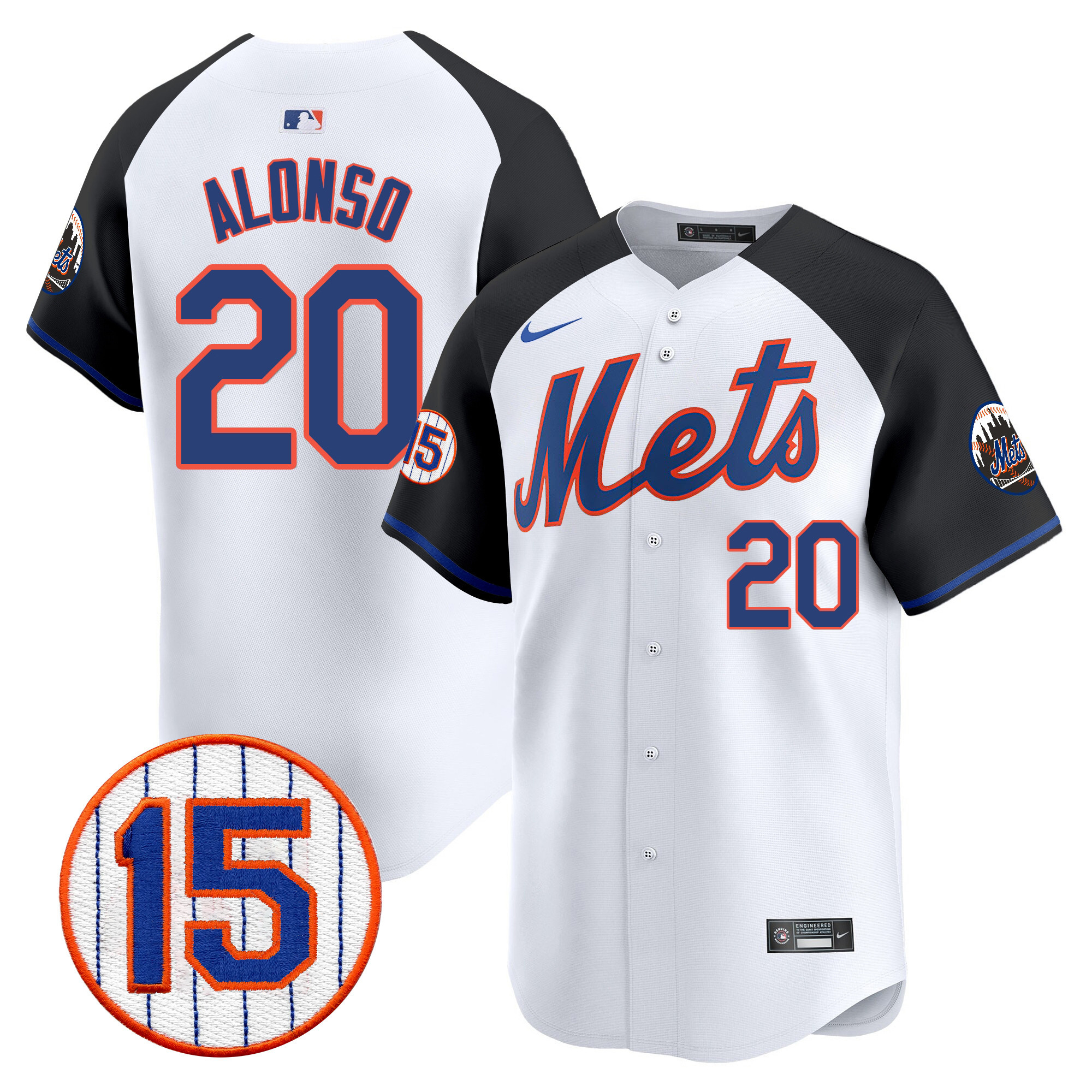 Pete Alonso Men's New York Mets Jerry Grote Patch Vapor Premier Limited Alternate Jersey - All Stitched