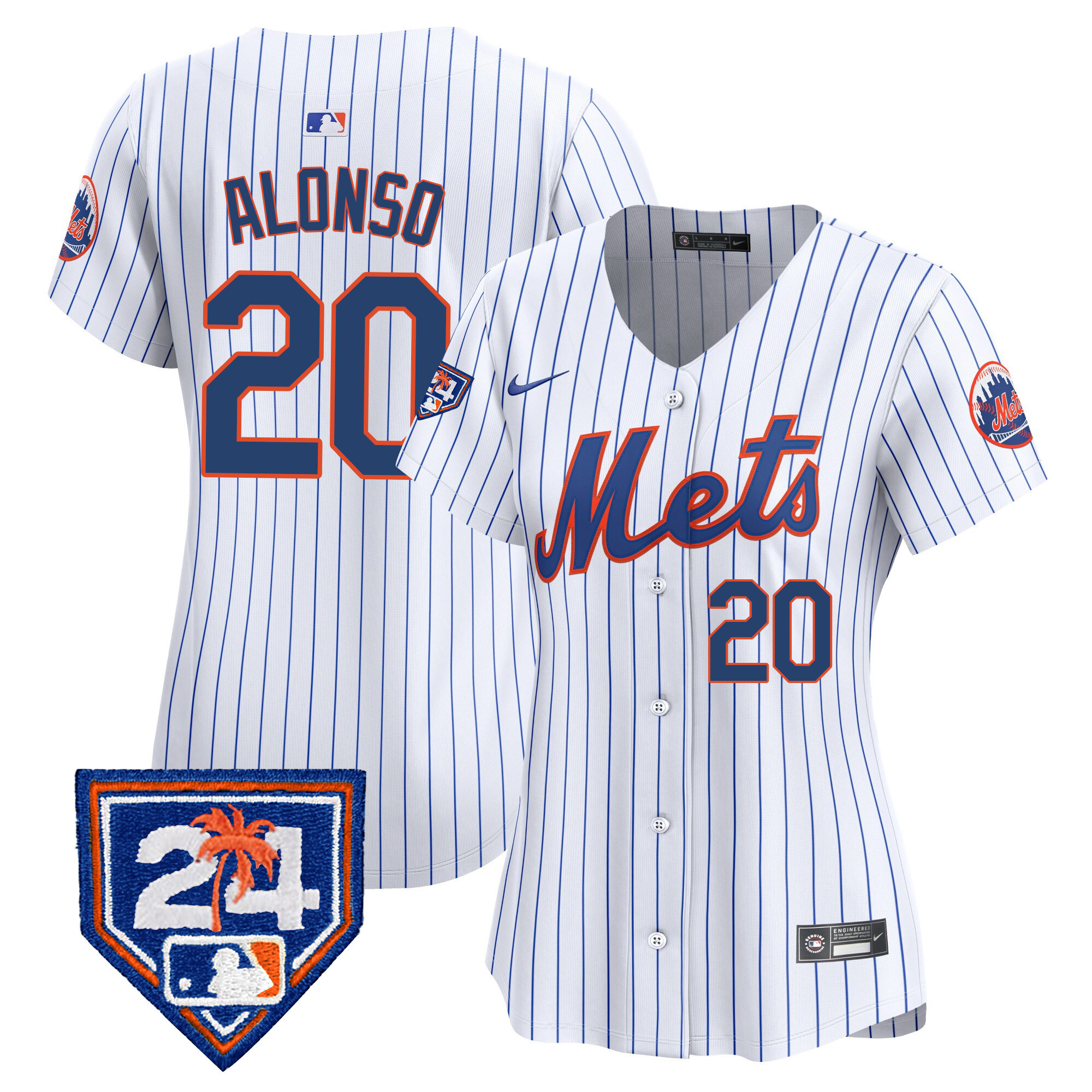 Pete Alonso Women's New York Mets 2024 Spring Training Vapor Premier Limited V2 White Jersey - All Stitched