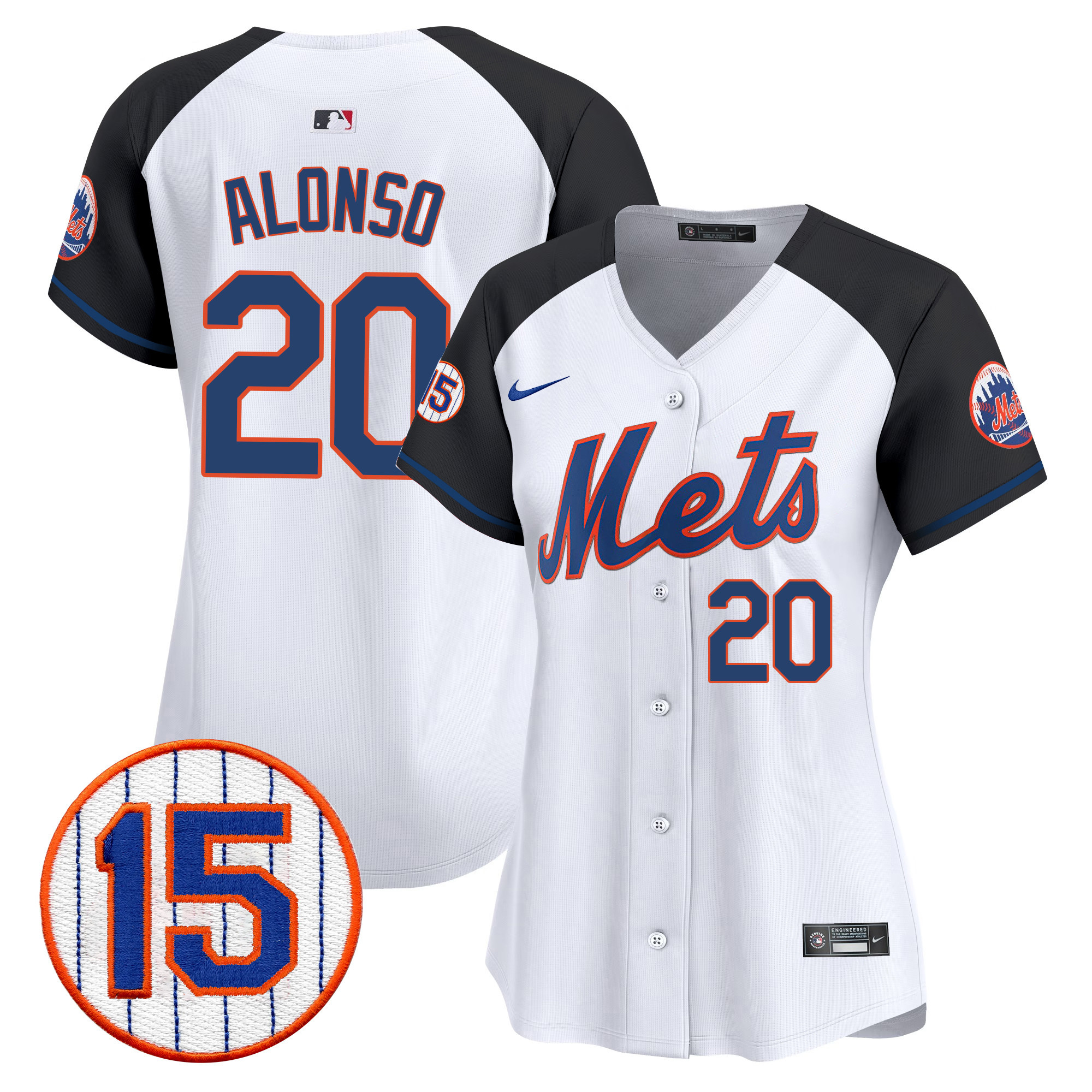 Pete Alonso Women's New York Mets Jerry Grote Patch Vapor Premier Limited Alternate Jersey - All Stitched