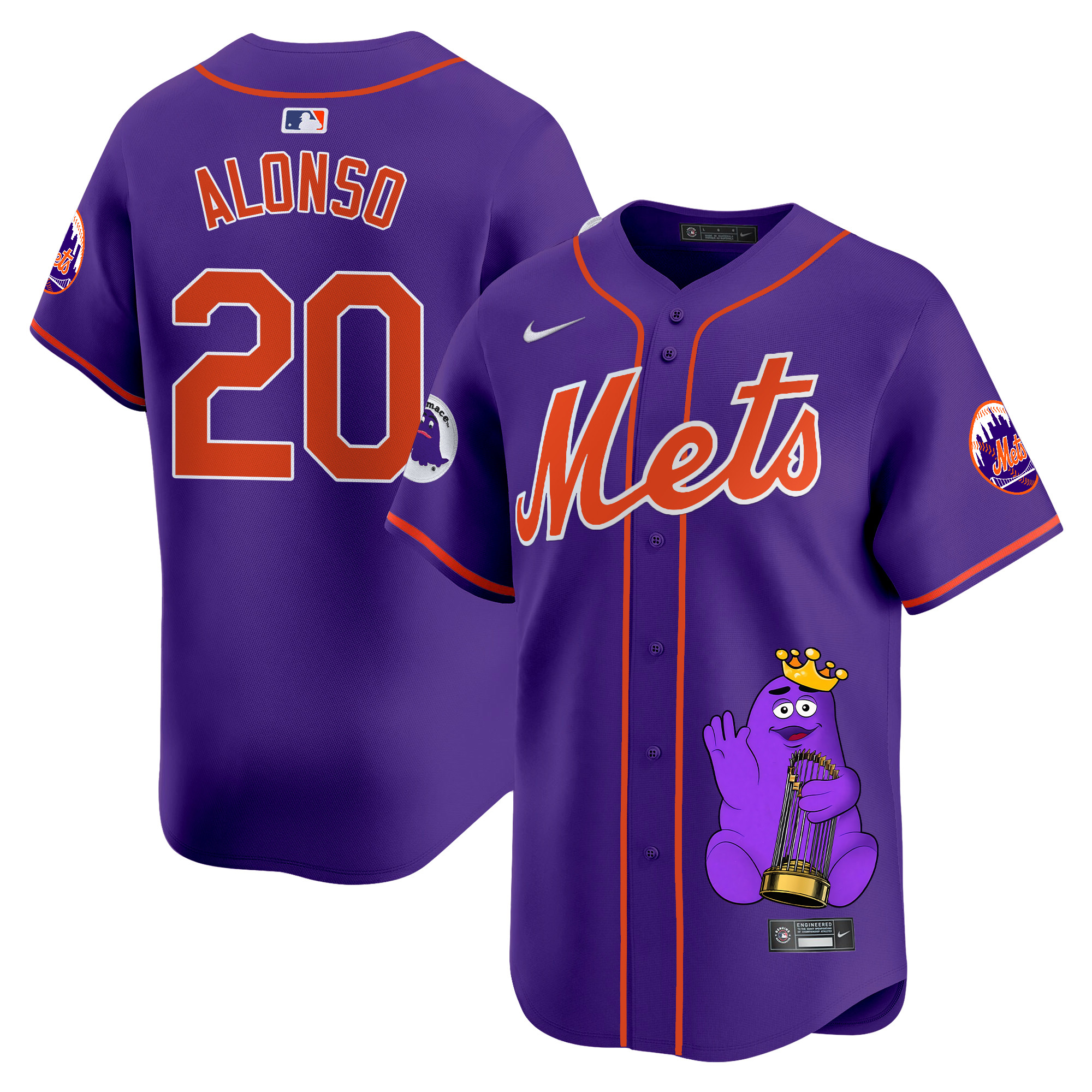 Pete AlonsoUnisex New York Mets Grimace Vapor Premier Limited Purple Jersey - Printed