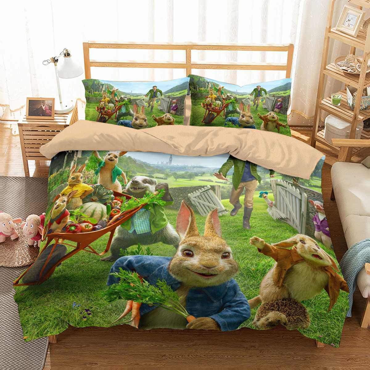 Peter Rabbit 3D Customized Duvet Cover Bedding Set