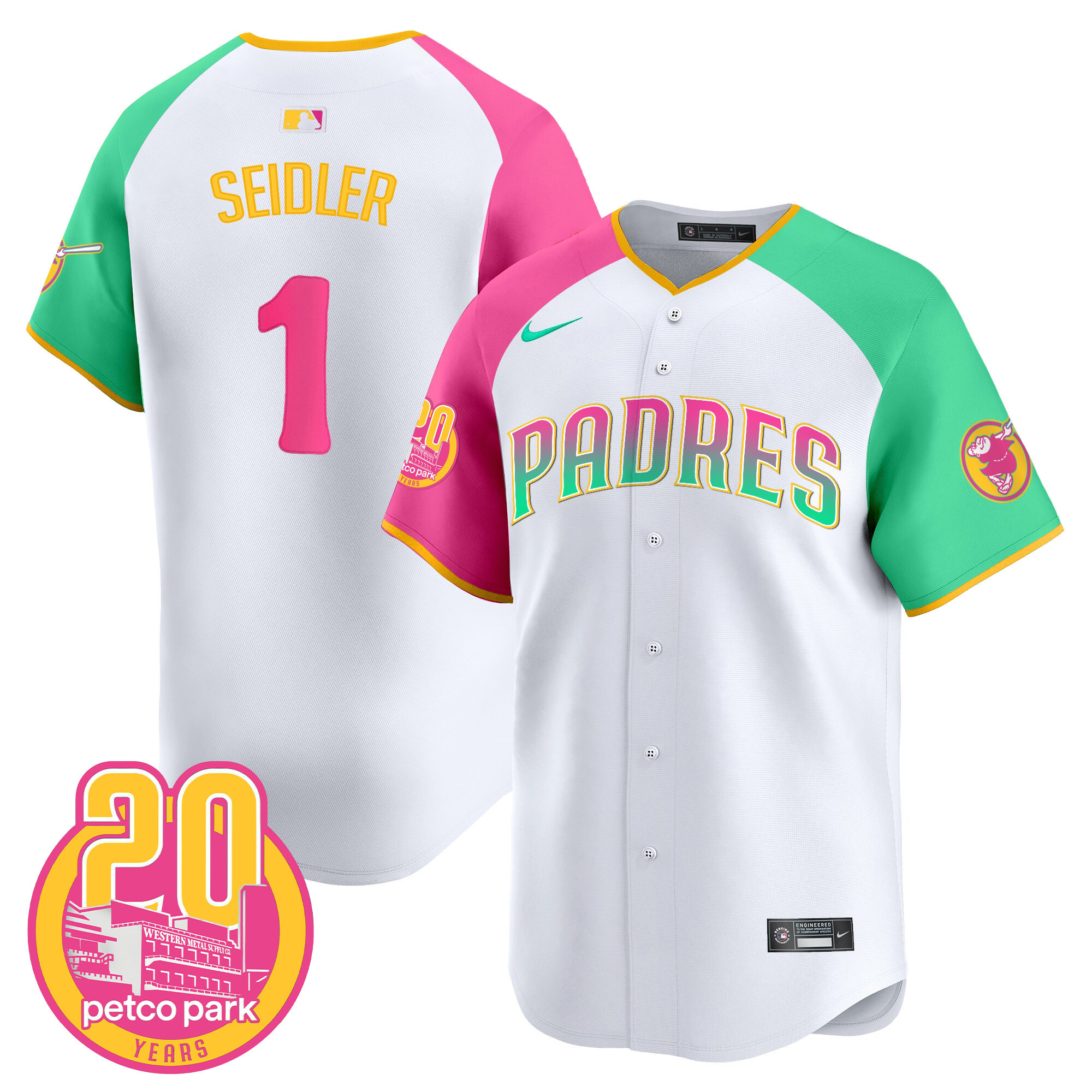 Peter Seidler Men's San Diego Padres 2024 San Diego City Style Vapor Premier Limited Alternate Jersey - All Stitched