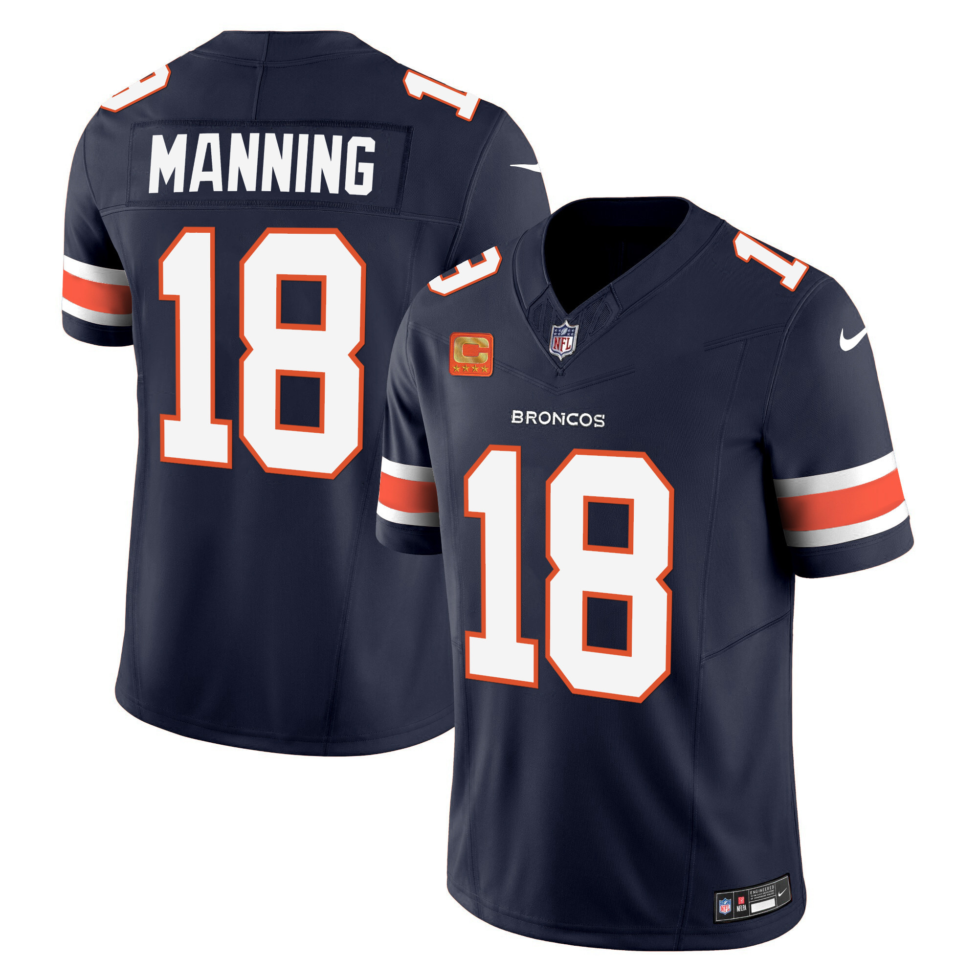 Peyton Manning Men's Denver Broncos Vapor Limited Navy Jersey - All Stitched 