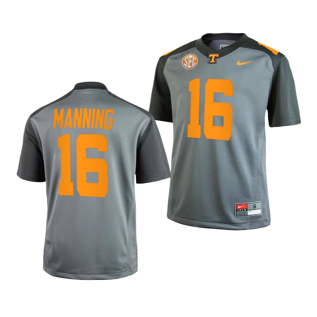 Peyton Manning Tennessee Volunteers Gray College Youth Jersey