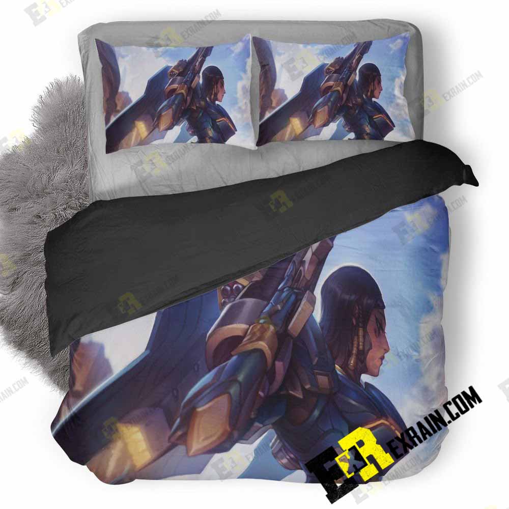 Pharah Overwatch Art By Knkl Wallpaper 3D Customized Duvet Cover Bedding Set