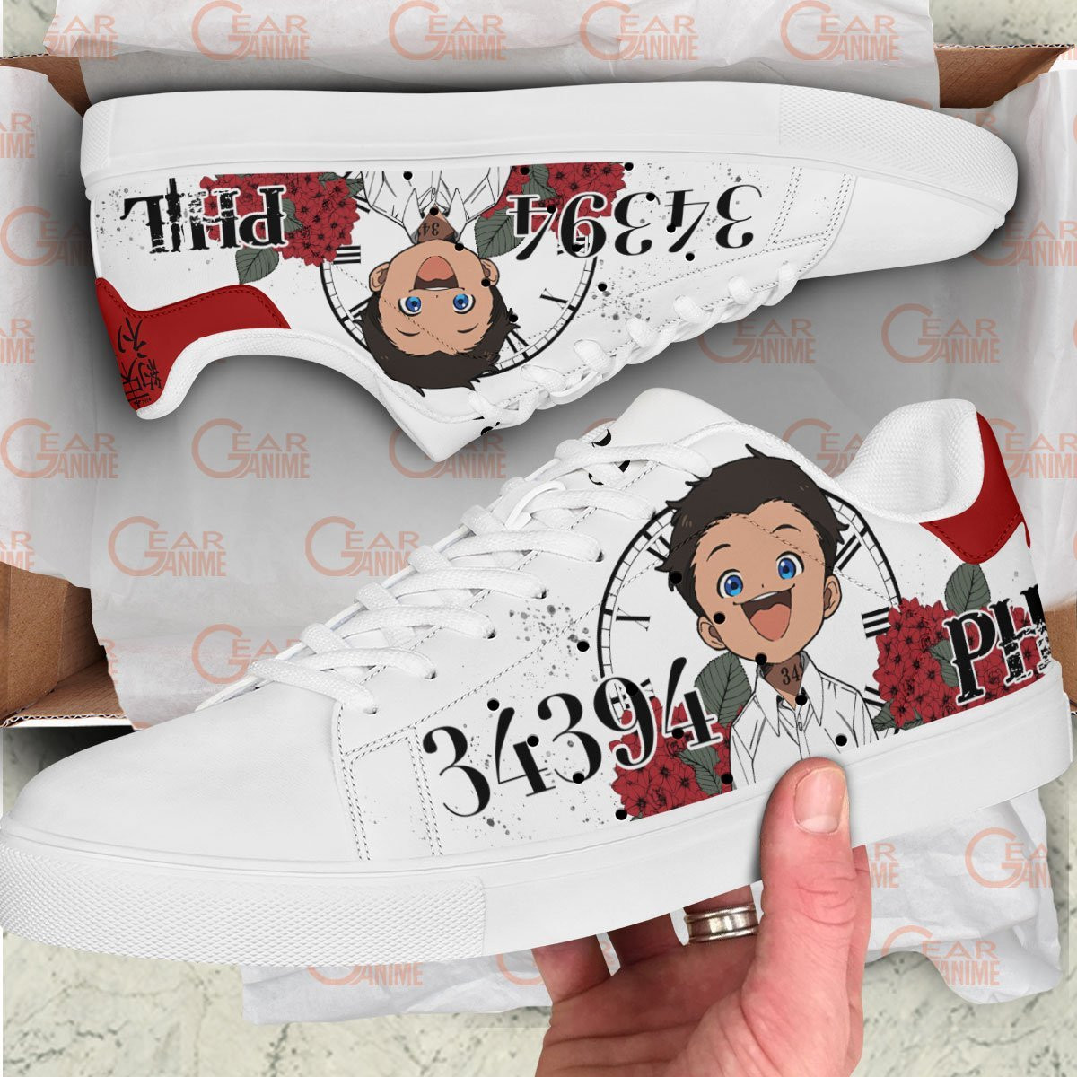 Phil 34394 Skate Sneakers Custom The Promised Neverland Anime Shoes