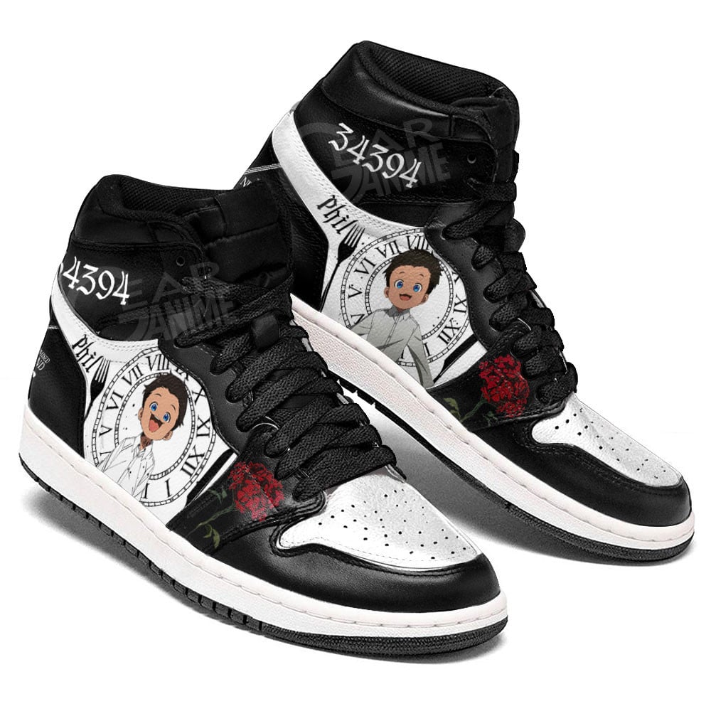 Phil JD1s Sneakers The Promised Neverland Anime Shoes, Air Jordan Hightop