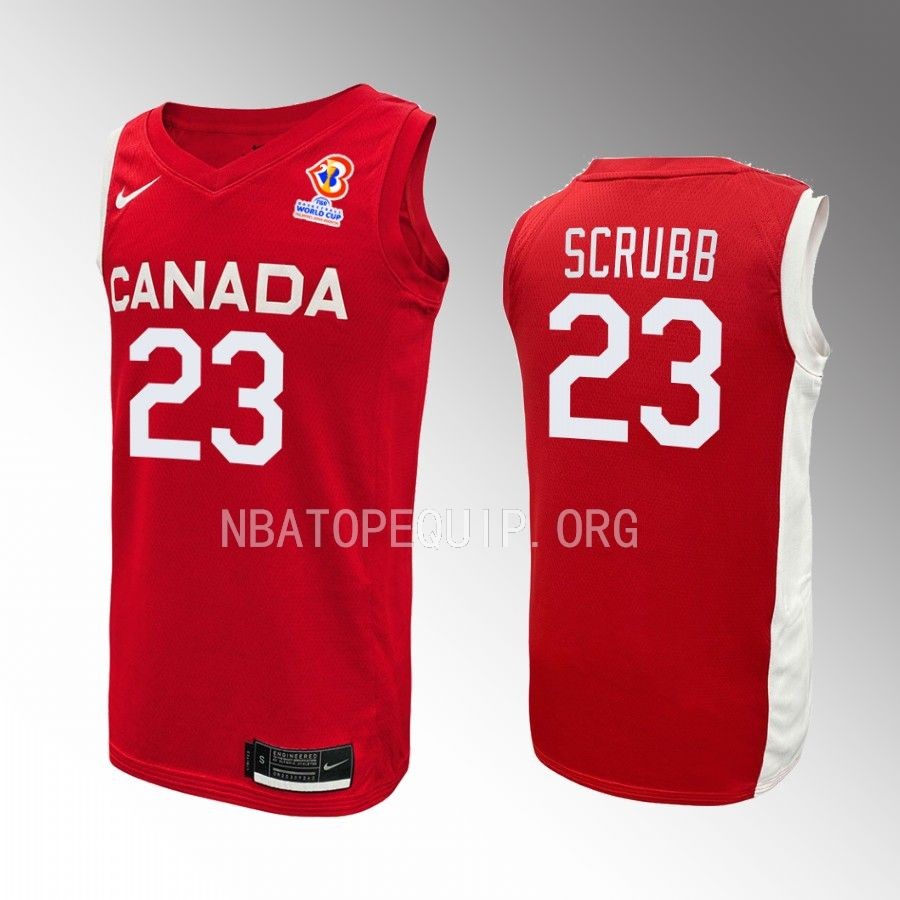 Phil Scrubb Canada FIBA World Cup 2023 Red Jersey #23