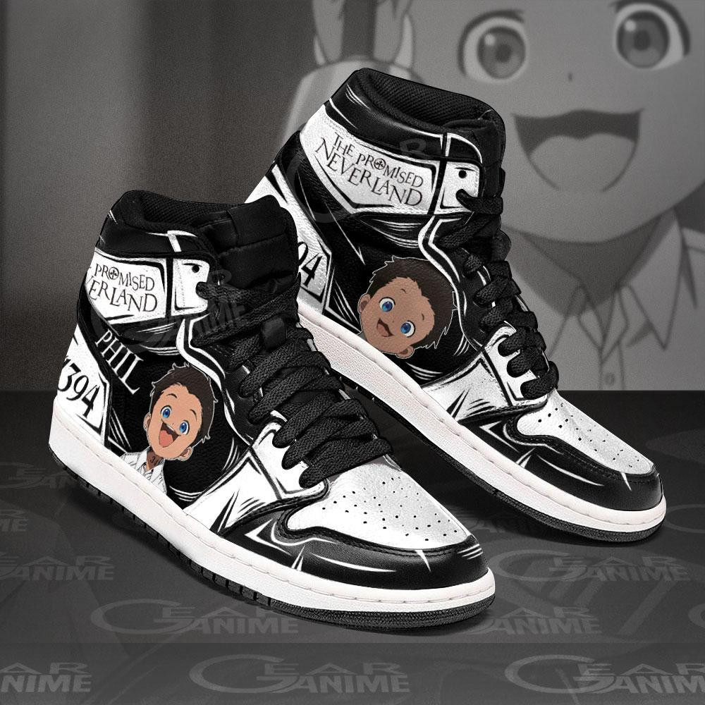 Phil The Promised Neverland JD1s Sneakers Anime Shoes Fan Gift Idea, Air Jordan Hightop