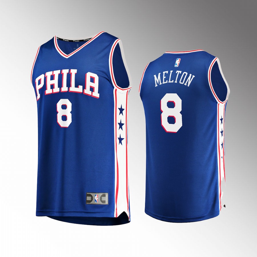 Philadelphia 76ers #8 De'Anthony Melton Icon Edition Jersey Fast Break Royal