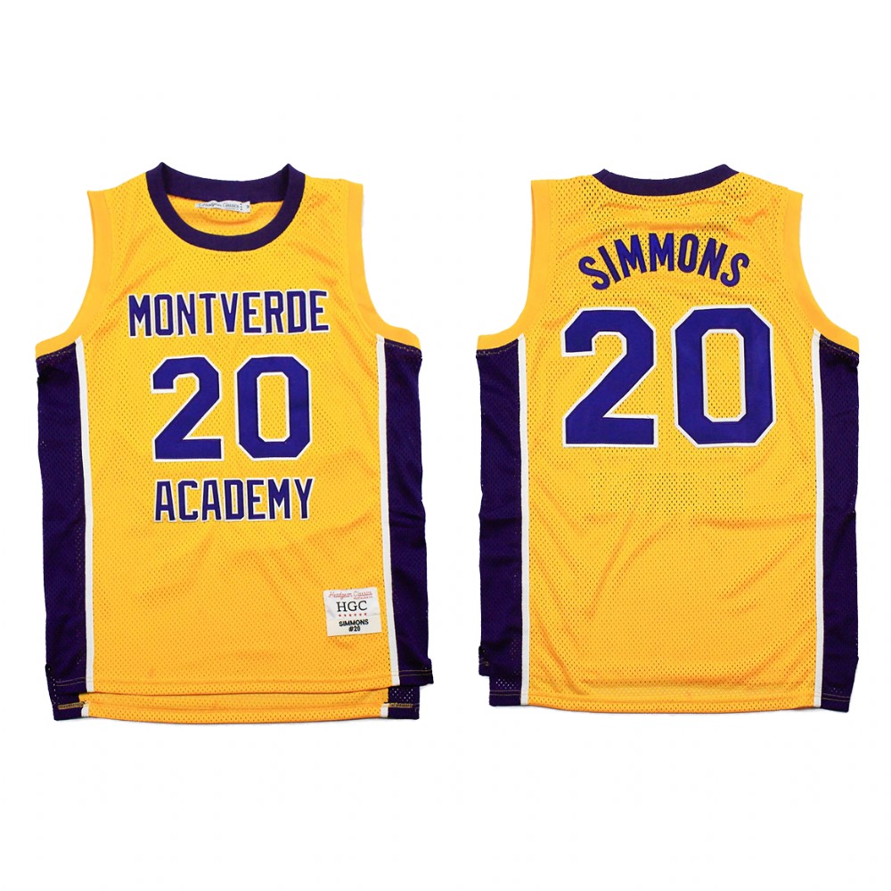 Philadelphia 76ers Ben Simmons Yellow Montverde Academy High School Jersey